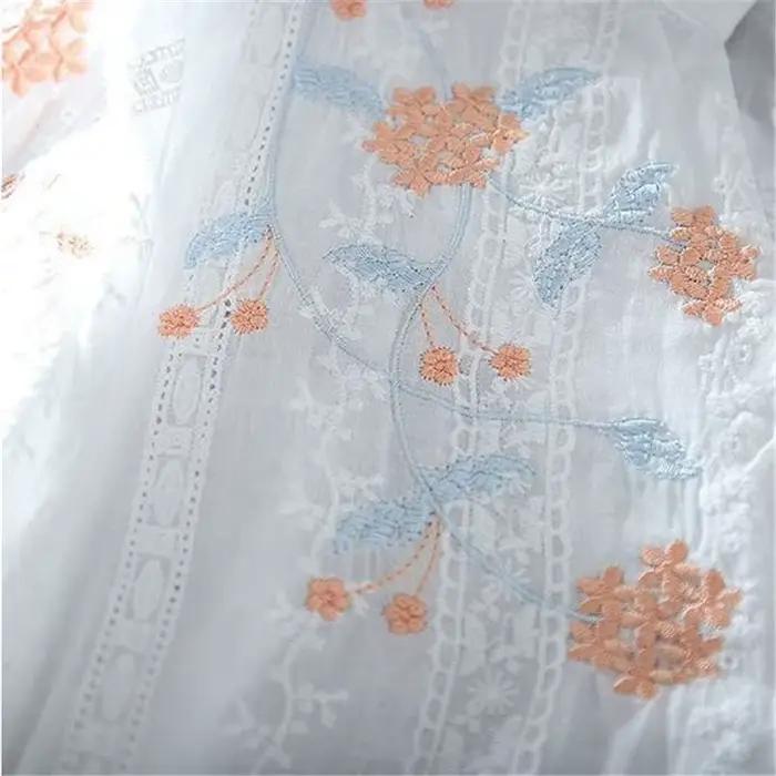 Chemisier brodé floral pour femme
