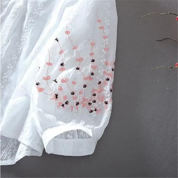 Chemisiers en coton à col en V pour femmes