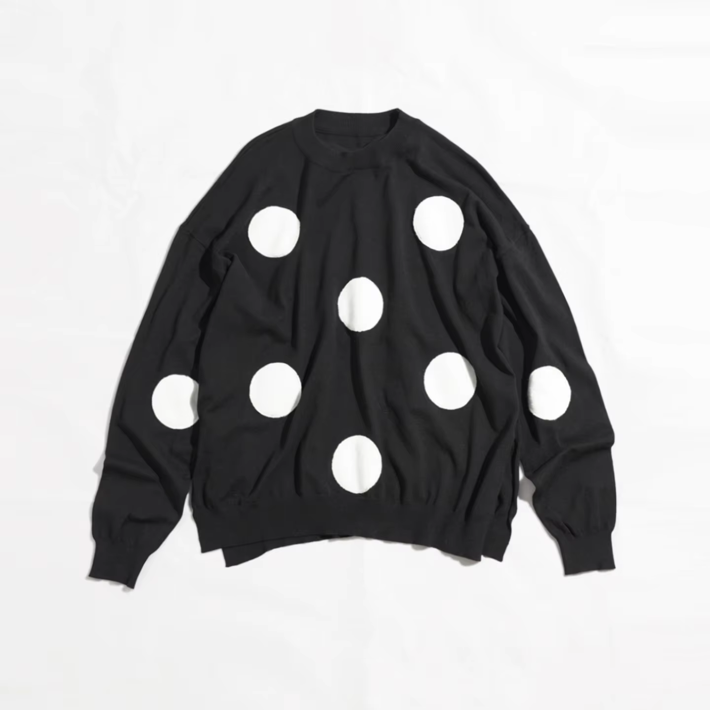 Pull noir à épaules dénudées pour femmes, création originale d’Imakokoni, pull ample à manches longu