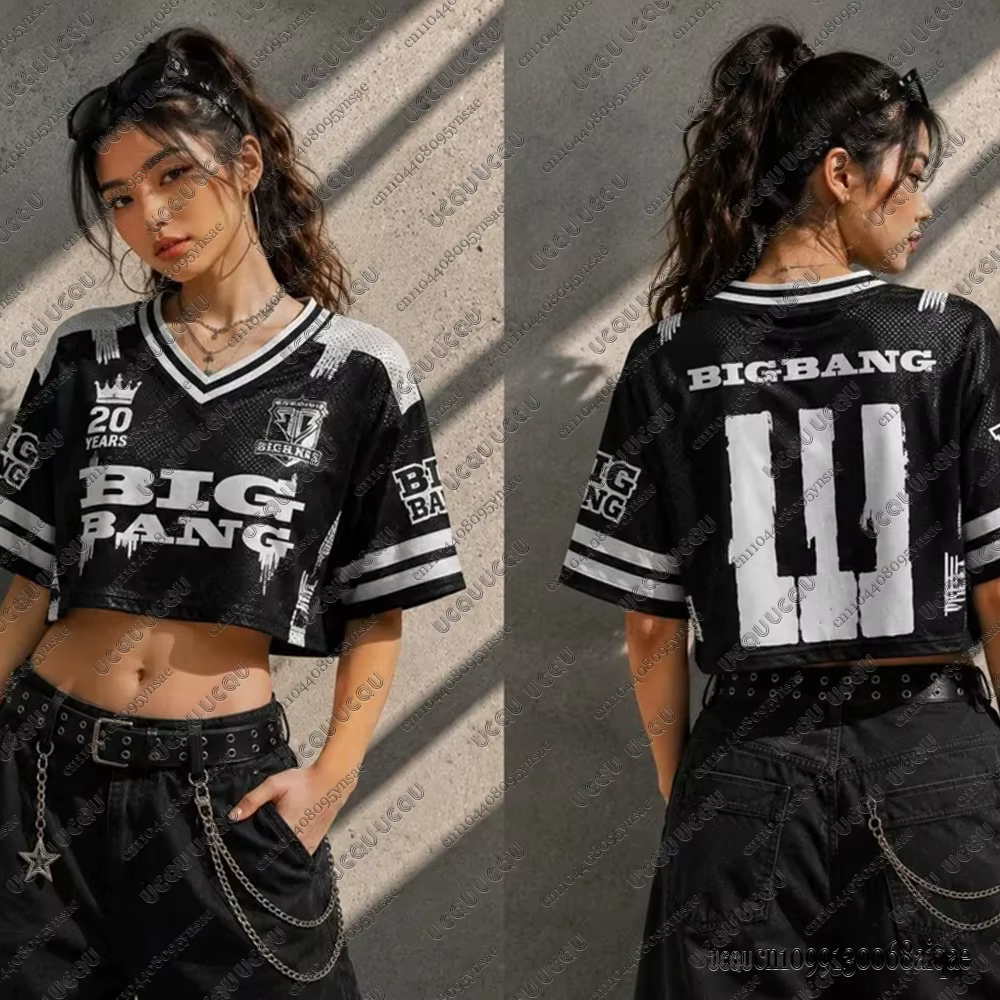 26-27 Kpop Big Bang 20e Anniversaire Crop Tops pour femmes, débardeurs décontractés en maille, maill