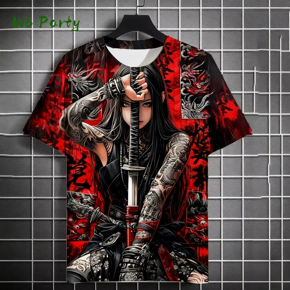 Manga fille impression T-Shirt japonais impression 3D haut personnalité Anime T-Shirt hommes femmes surdimensionné hommes T-Shirt Harajuku vêtements pour hommes