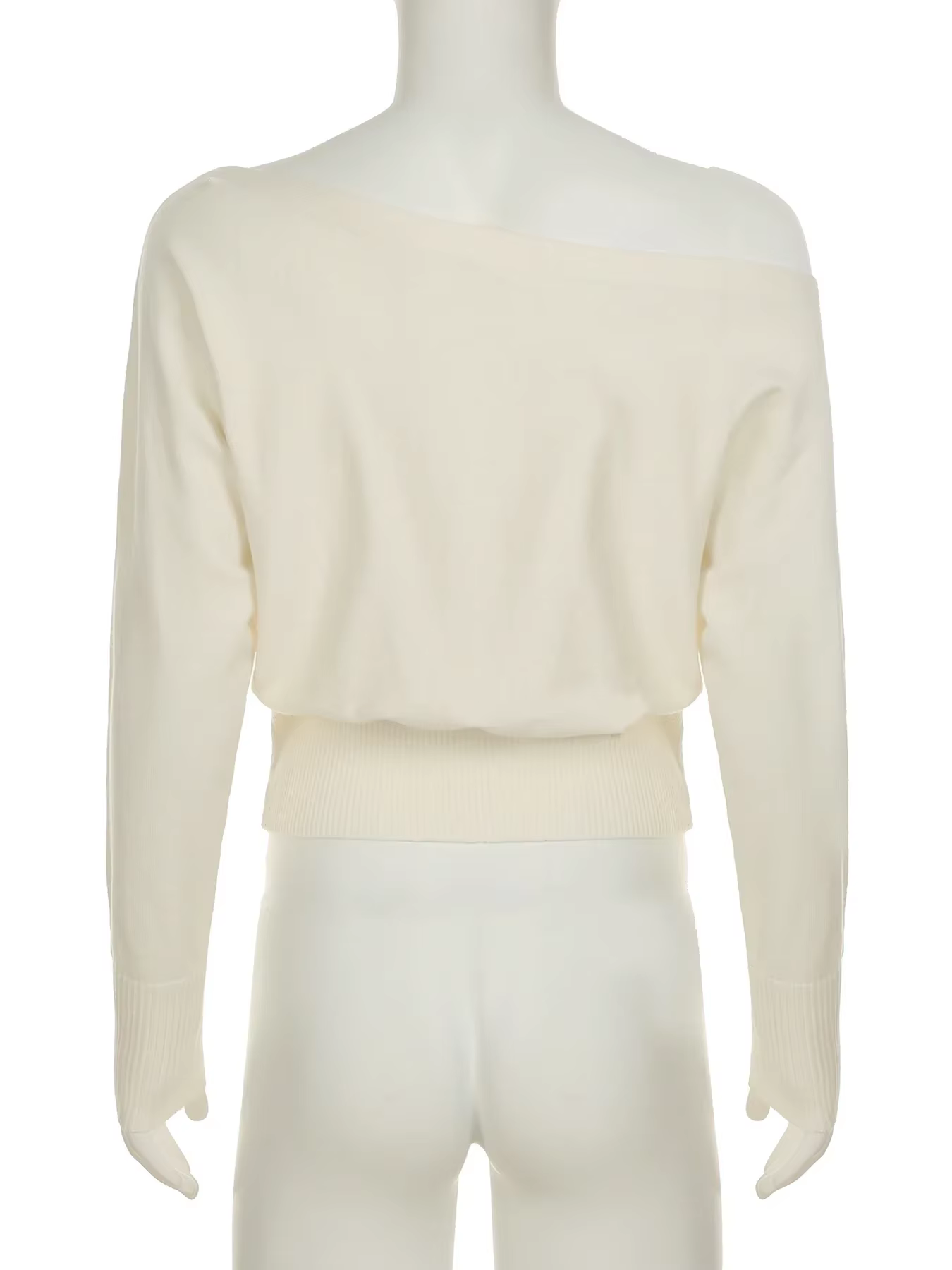 Pull en maille ample à épaules dénudées, col bateau, manches longues, pour femme, automne-hiver, mode décontractée