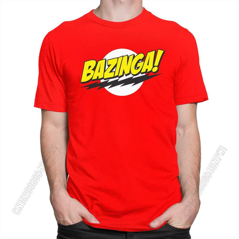 La théorie du Big Bang Bazinga T-Shirt hommes 100% coton beau Sheldon Cooper T-Shirt Geek Tbbt T-Shirt hauts Merch cadeau