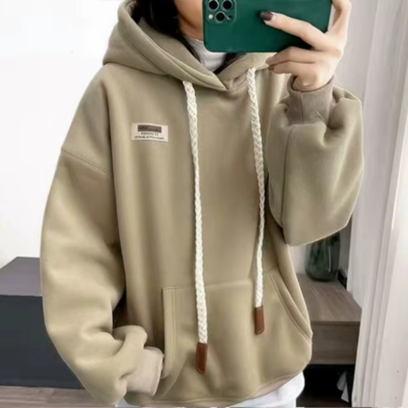 Sweat-shirt rembourré doublé de fourrure en Y pour femme, sweats à capuche respirants, manteau chaud, sweats à capuche épais, sourire, vêtements de marque, pas cher, vente en gros, Y2K, nouveau